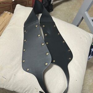 Martina Mori Black Genuine Leather Belt